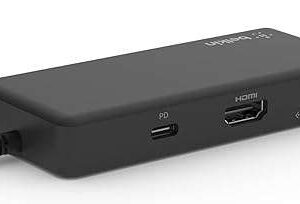 Belkin 5 in 1 Multiport Hub Adapter Optimized for Chromebook with 4K 60hz HDMI Port, USB Type C 86W Power Delivery, 2 USB A 3.1 Gen 1 & Small, Portable, Compact Size, Black (INC008btBK)