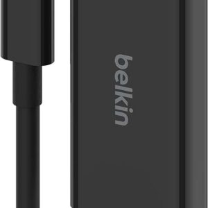 Belkin USB Type C to HDMI 2.1 Adapter, Tethered 4.33in Cable with 8K@60Hz, 4K@144Hz, HDR, HBR3, DSC, HDCP 2.2, USB-IF Certified for Chromebook, Macbook, iPad Pro and other USB C Devices
