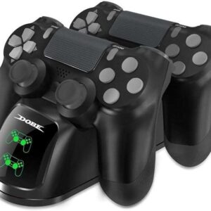 DOBE PS4 Controller Charger, Dual Shock 4 Controller Charging Docking Station with LED Light Indicators and bottom light for PS4/PS4 Slim/PS4 Pro Controller