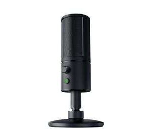 Razer Seiren X USB Streaming Microphone: Professional Grade - Built-In Shock Mount - Supercardiod Pick-Up Pattern - Anodized Aluminum - Classic Black