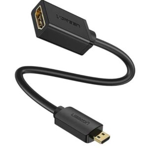 Ugreen 22cm Micro HDMI Male to HDMI Female Adapter Cable, Black