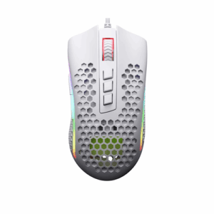 Red Dragon M808 Storm Color Space RGB Honeycomb Body Gaming Mouse with 12400 dpi Optical Sensor, 7 Programmable Buttons, Precise Recording & Super Light Cable, White