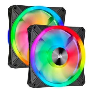 Corsair iCUE QL140 RGB 140mm PWM Dual Fan Kit with Lighting Node CORE Cooling Fans | CO-9050100-WW