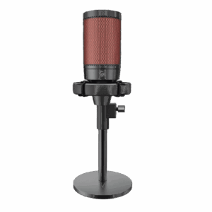 Porodo Gaming Professional RGB Condenser Microphone with Extension Stand - Black
