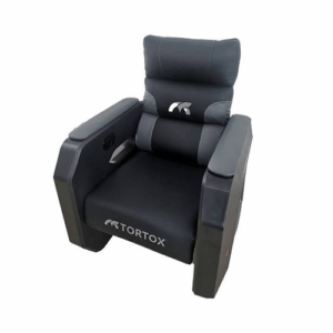 Tortox GS300 Gaming Sofa, Up to 330lbs Weight 6.5" Height, High Grade PU leather, Lumbar Cushion, High Density Mold Shaping Foam, Multi-Functional Tilt, Black | GS300-Black