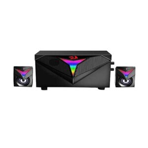 Red Dragon GS700 Tokata RGB 2.1 Gaming Speakers with AUX 3.5mm Surround Stereo Sound Heavy Bass Speakers for PC, Black