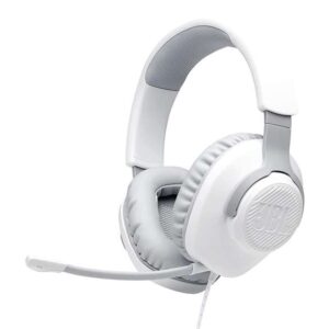 JBL Quantum 100 3.5 mm Jack On-Ear Gaming Headphones with Mic, White