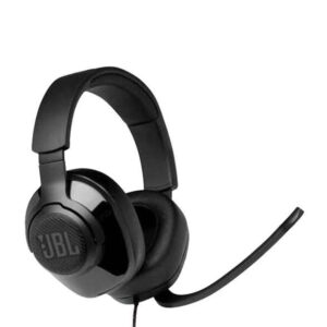 JBL Quantum 200 Wired Over-Ear Gaming Headphones With Voice-Focus Flip-Up Mic, Black