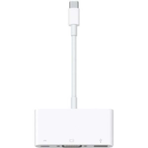Apple VGA Multiport Adapter, USB Type-C Male to VGA Multiport USB Type-C for Apple iPad/Mac, White