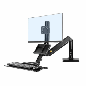 NB North Bayou Monitor Stand Desk Mount Height Adjustable Standing Desk Workstation for 19''-27'' Screens (black)