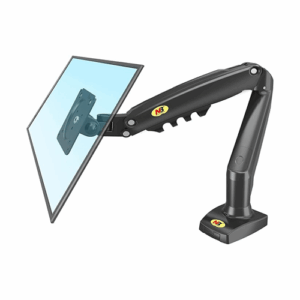 NB North Bayou Computer Monitor Desk Mount Stand with Gas Spring Arm Adjustable Height Tilt Angle for 17-30 Inch Flat or Curved Screens VESA 75x75/100x100mm with Clamp, Grommet Mounting Base