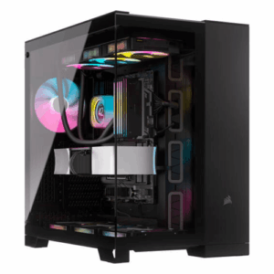 Corsair 6500X Mid-Tower Computer Case, Up to 360mm Radiator & 10x Fan Support, Tempered Glass, Dual Chamber Design, Modern Front Panel I/O, Wide Cooling Flexibility, Black | CC-9011257-WW