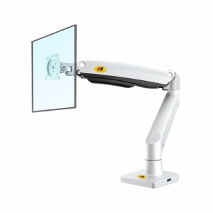 NB North Bayou Monitor Desk Mount Full Motion Swivel Monitor Arm with Gas Spring for 22"-35" Monitors from 6.6 to 19.8lbs White Monitor Stand（White）