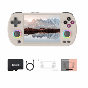 ANBERNIC Retro RG40XX H Portable Game Console, 64-bit, Linux, 4.0-inch IPS screen, Compatible with 5G WiFi, Bluetooth, HDMI-TV output (Grey, 64GB)