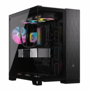 Corsair 6500X Mid-Tower Dual Chamber PC Case, Panoramic Tempered Glass, Support Up to 10x 120mm Fans, Up to 360mm Radiator, Reverse Connection MB Compatible, Black/obsidian Aluminum | CC-9011283-WW