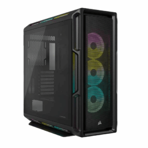 Corsair iCUE 5000T RGB Mid Tower ATX PC Case, Tempered Glass, 360mm Radiator & 10x Fan Support, 3x 120mm Fan Included, 7 + 2 Vertical Expansion Slots, Black | CC-9011230-WW