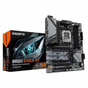 GIGABYTE B650 Eagle AX AMD ATX Motherboard, AMD B650 Chipset, 4x DDR5 DIMM Slot, 256GB Max Memory, 3x M.2 Slots, 1x PCIe 4.0 x16, Wi-Fi 6E Network Connectivity, Black | B650-EAGLE-AX