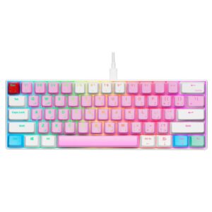 GamerTek GK60 Mini Pro Gaming Keyboard - Cotton Candy