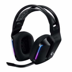 Logitech G733 LightSpeed Wireless RGB Gaming Headset, PRO-G 40mm Driver, 6mm Cardioid Pickup Pattern Microphone, DTS Headphone X 2.0 Surround Sound, 16.8m Light Color, Black | 981-000864