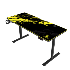 GamerTek GT-Elevate X Gaming Desk - Yellow & Black