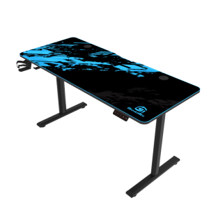 GamerTek GT-Elevate X Gaming Desk - Blue & Black