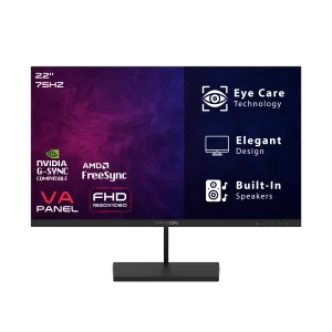 GAMEON GB22F75 Basic Series 21.45" FHD, 75Hz, 5ms, VA Panel Gaming Monitor - Black