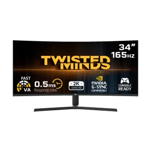 Twisted Minds Ultra-Wide Curved Monitor for Exceptional Performance TM34WQHD165VA