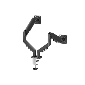 GAMEON GO-5550 Gas Mechanical Spring Dual Monitor Arm For Gaming And Office Use, 17" - 32", Flat Monitor Up To 9 KG & Curve Monitor Up To 9 KG - Black