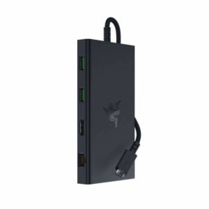 Razer USB-C Dock, 11-Ports, 4K 60Hz Display Output, USB-C 3.2 (10Gbps), USB-C with 85 W PD (100 W PD IN), 4x USB-A, Ethernet, MicroSD & SD Card Reader, UHS-I, 3.5mm, Black | RC21-02250100-R3M1