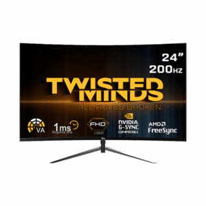 Twisted Minds 24'' FHD 200HZ, curved, VA, 1MS, HDMI 2.0 Gaming Monitor