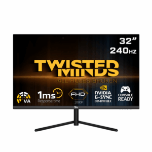 Twisted Minds 32 ,FHD ,240HZ ,VA, 1ms/HDR HDMI2.1 Gaming Monitor TM32FHD240VA