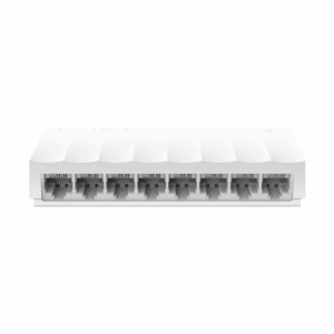 TP-Link Lite Wave 8P 10/100 Mbps Switch, 16 Gb/s Capacity, 11.9 Mbps Forwarding, Energy Efficient, Plug-and-Play, Quiet, White | LS1008