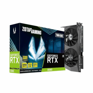 ZOTAC Gaming GeForce RTX 3060 Twin Edge 12GB GDDR6 192-bit 15 Gbps PCIE 4.0 Gaming Graphics Card, IceStorm 2.0 Cooling, Active Fan Control, Freeze Fan Stop, ZT-A30600E-10M