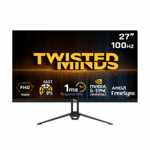 Twisted Minds ECO Series Flat 27'',FHD ,100 HZ ,IPS ,1ms Gaming Monitor TM27FHD100IPS