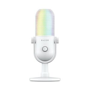 Razer Seiren V3 Chroma RGB USB Streaming Microphone - White | RZ19-05060200-R3M1