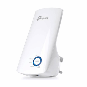 TP-Link 300Mbps Wi-Fi Range Extender, 2.4GHz Frequency, Up to 300Mbps Signal Rate, 2x Internal Antennas, 1x Ethernet Port (RJ45), UK Plug, White | WA850RE